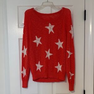 Red Star Pattern Sweater